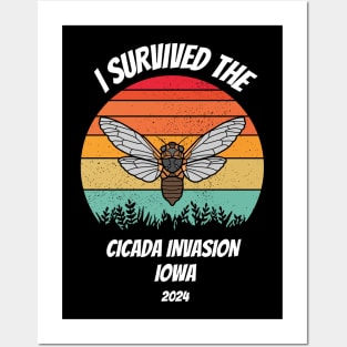 I survived the cicada invasion Iowa 2024 Posters and Art